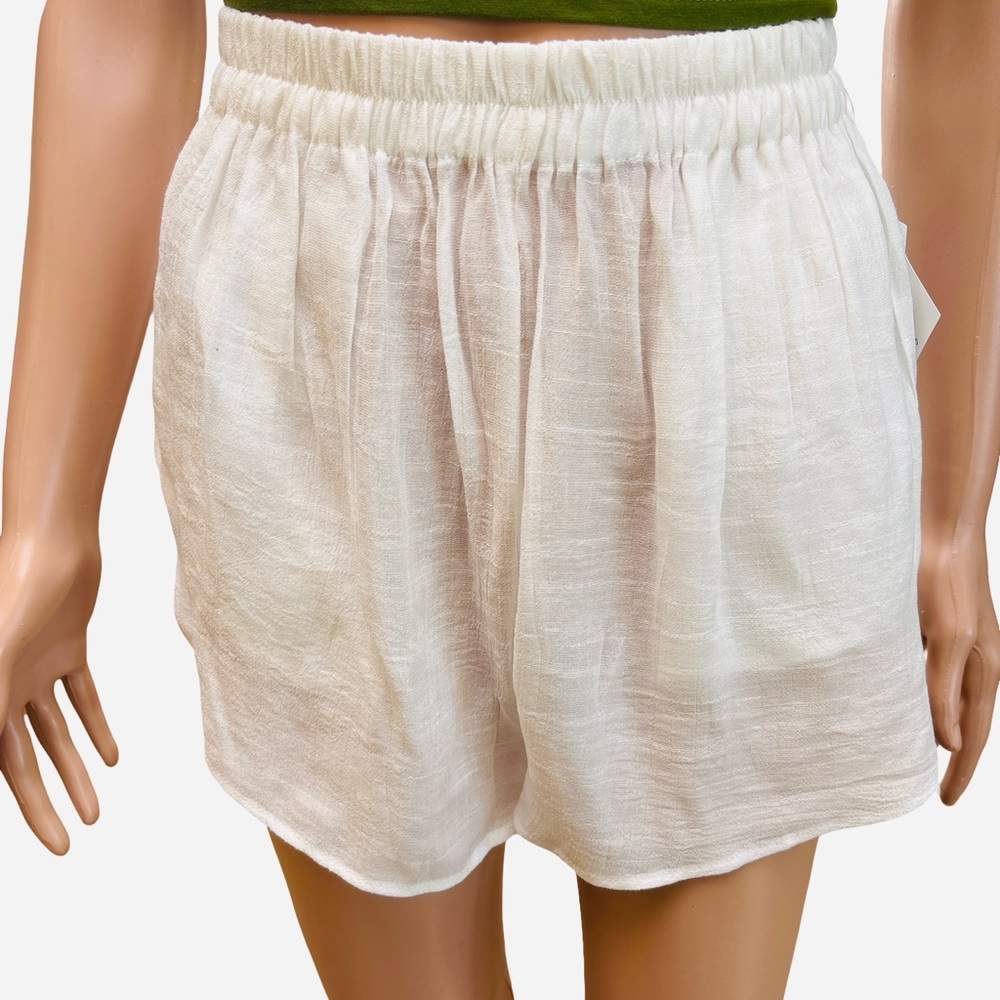 VYB Vicious Young Babes Ivory Swim Suit Cover Up Shorts Size Small NWT